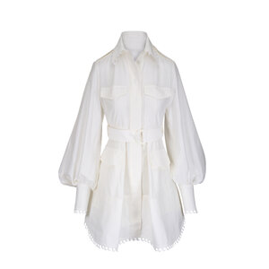 Zimmermann フリル付きホワイトシャツ Zimmermann Poplin Blouson Top | Saks Fifth Avenue