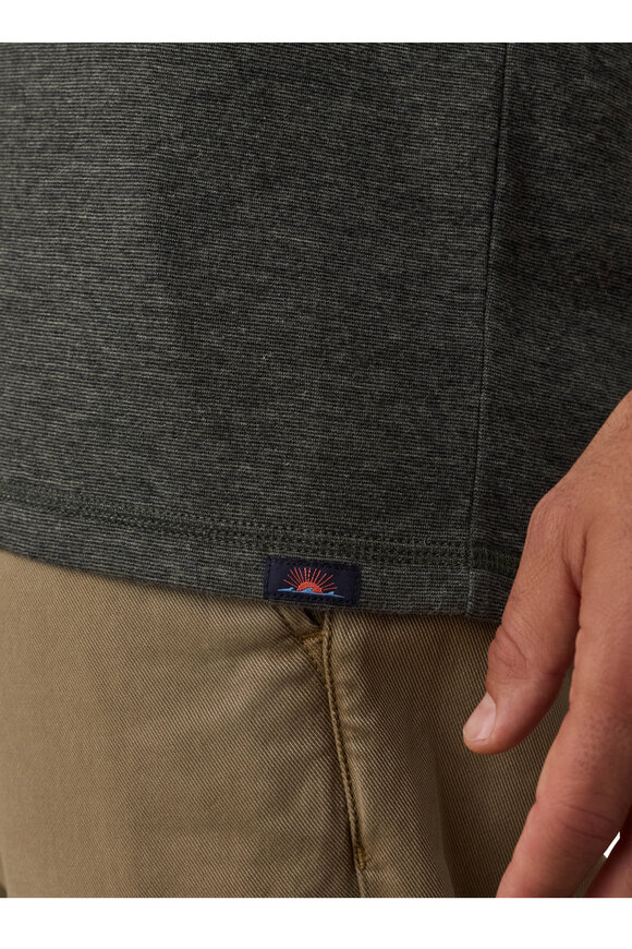 Faherty Brand Deep Olive Feeder Cloud Henley - view 6