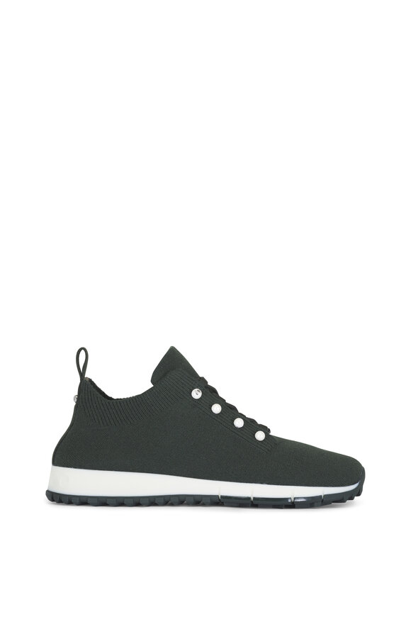 Jimmy Choo Veles Dark Moss Mix Knit Sneaker - view 2
