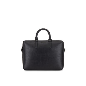 Zegna Black Stuoia Leather Business Bag Mitchell Stores