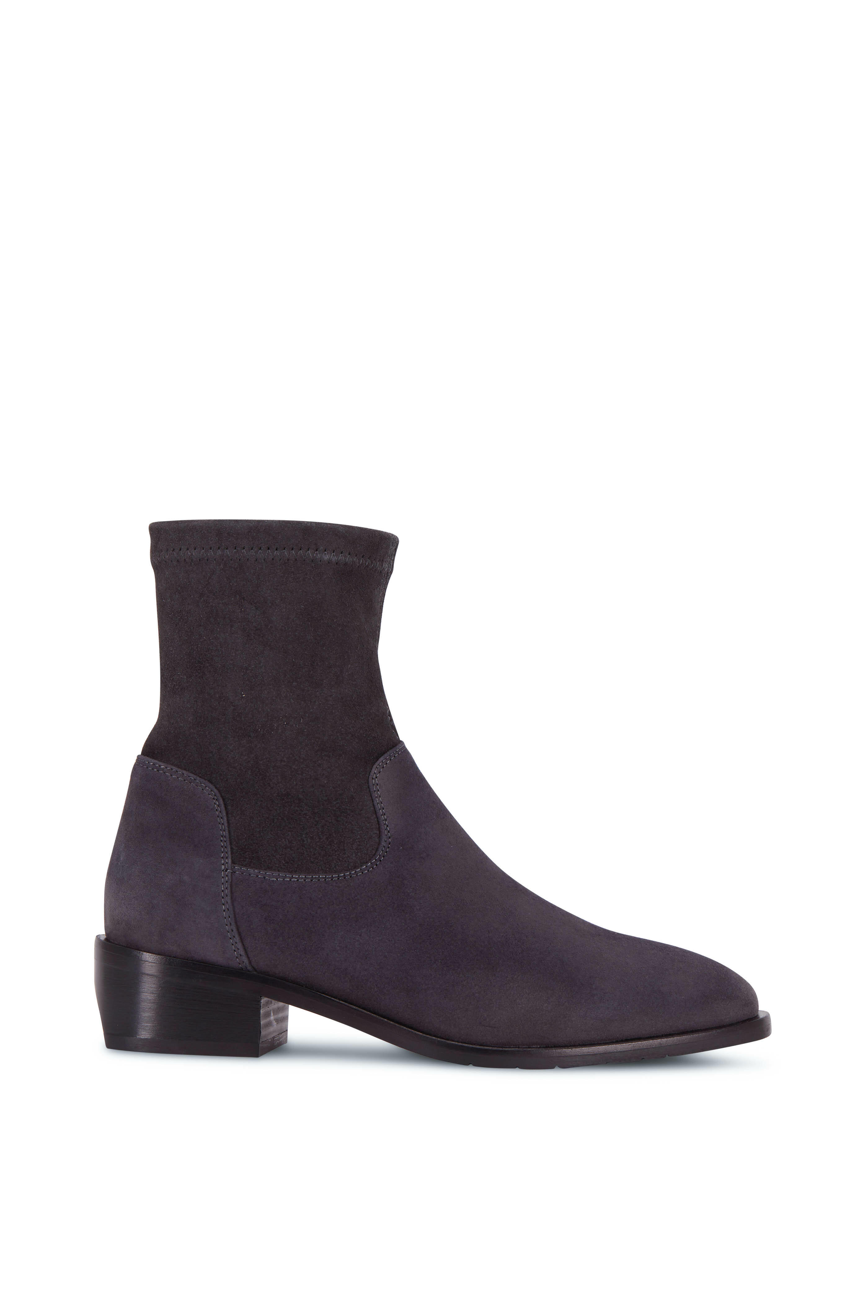 Aquatalia Fallan Anthracite Stretch Suede Bootie 40mm