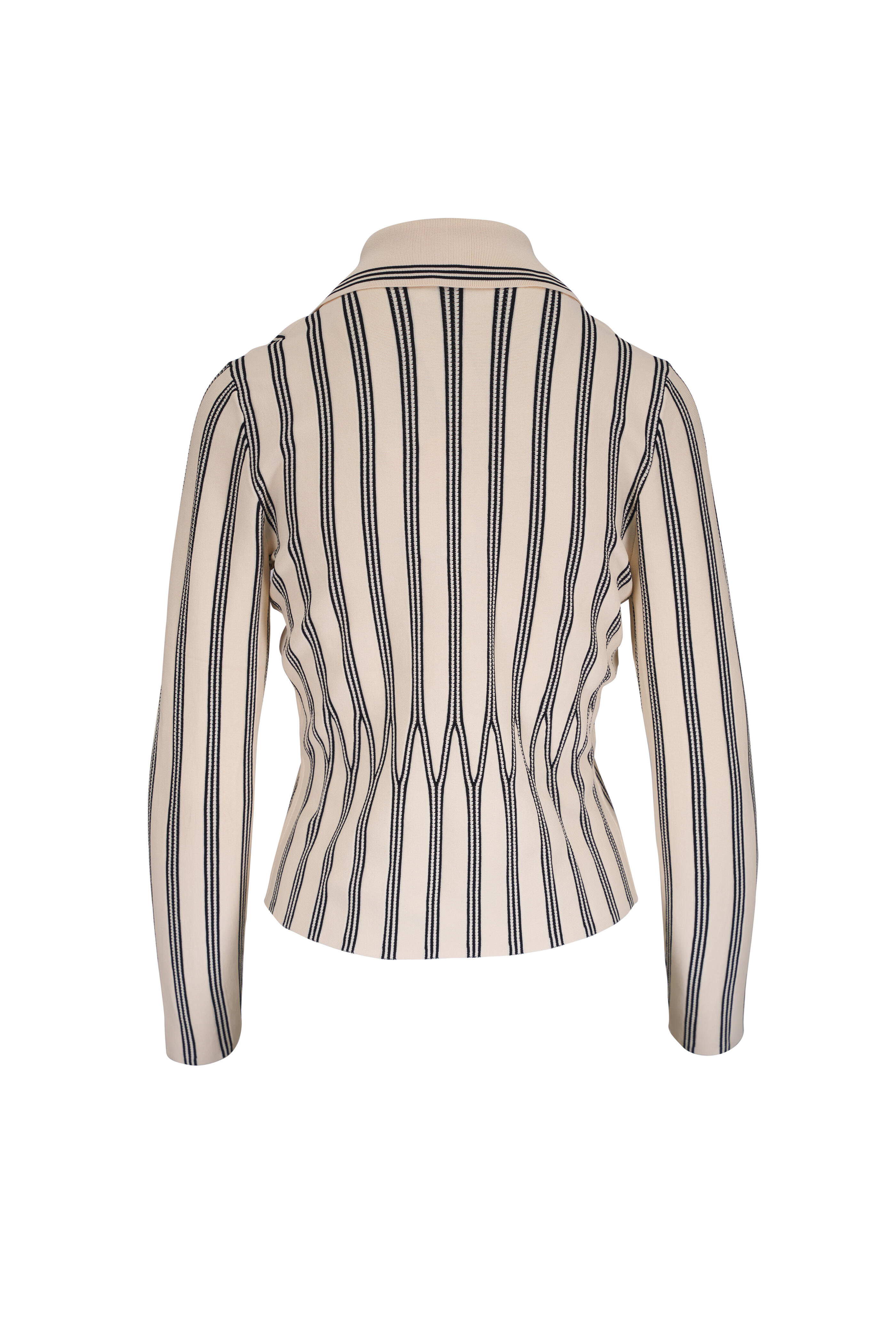 Zimmermann - Rebellion Cream & Black Stripe Polo