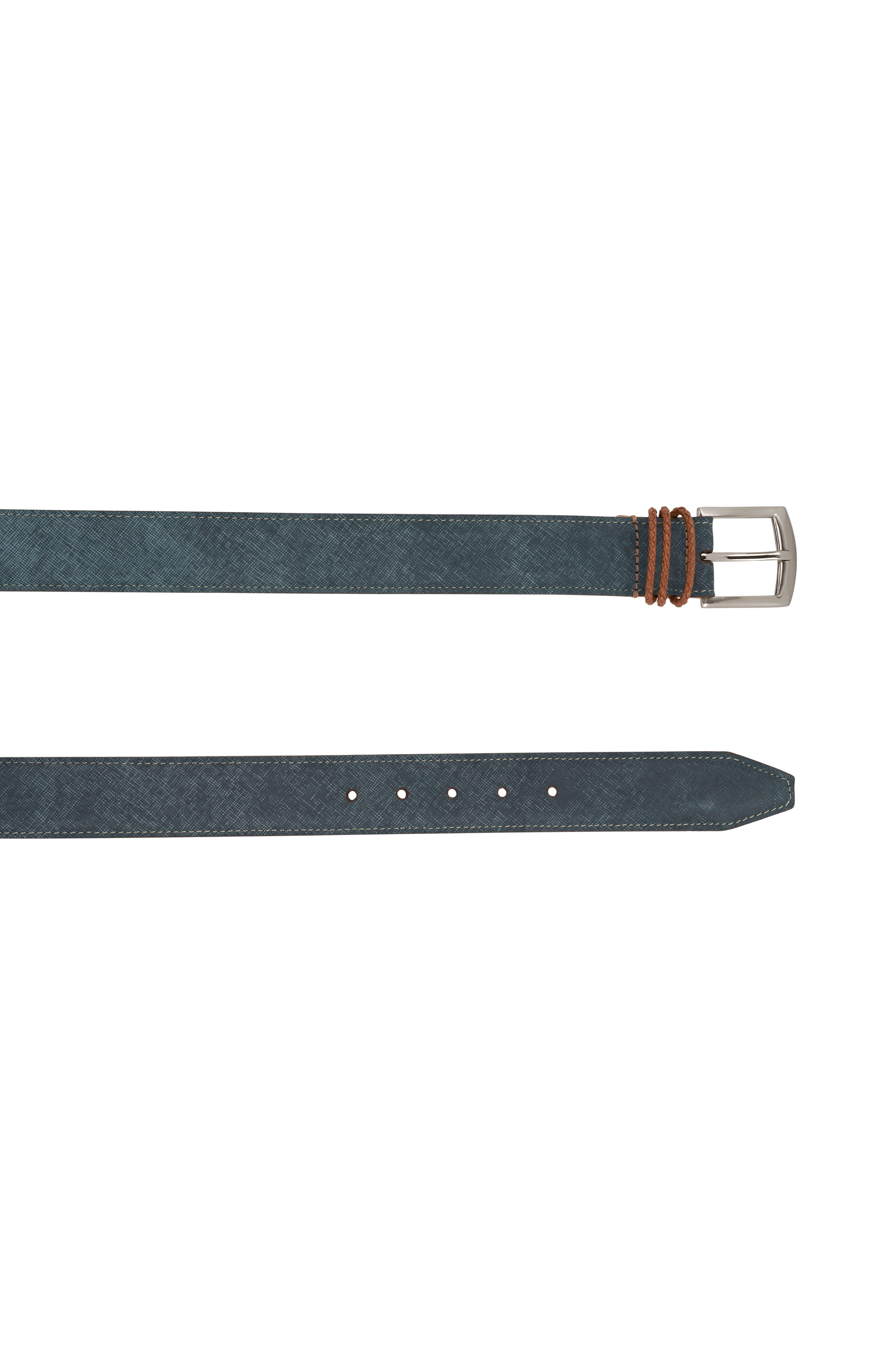 Martin Dingman - Bermuda Braid Ocean Denim Nubuck Belt