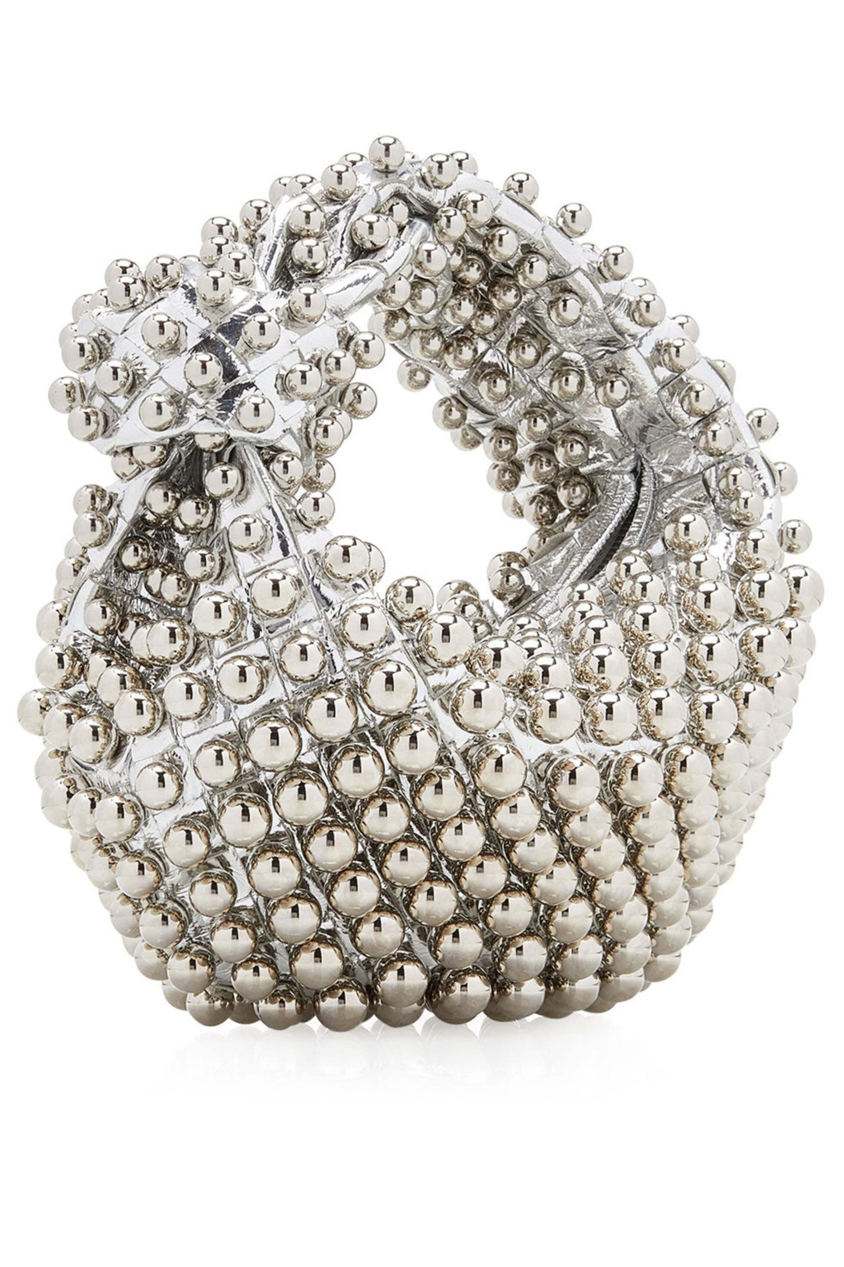 Bottega Veneta - Jodie Mini Studded Mirror Bag in Silver