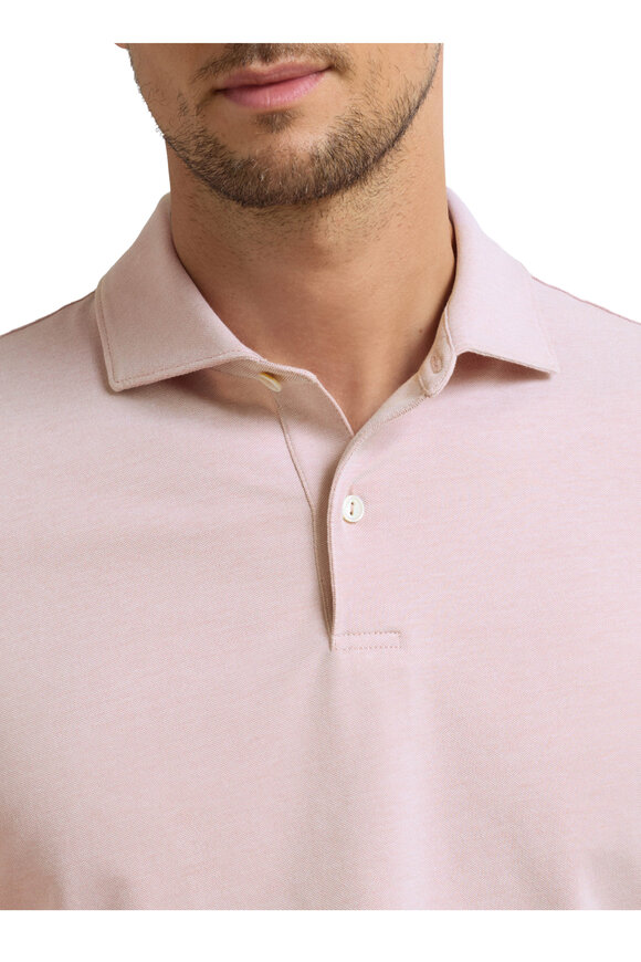 Peter Millar Faded Scarlet Cotton Piqué Polo - view 5