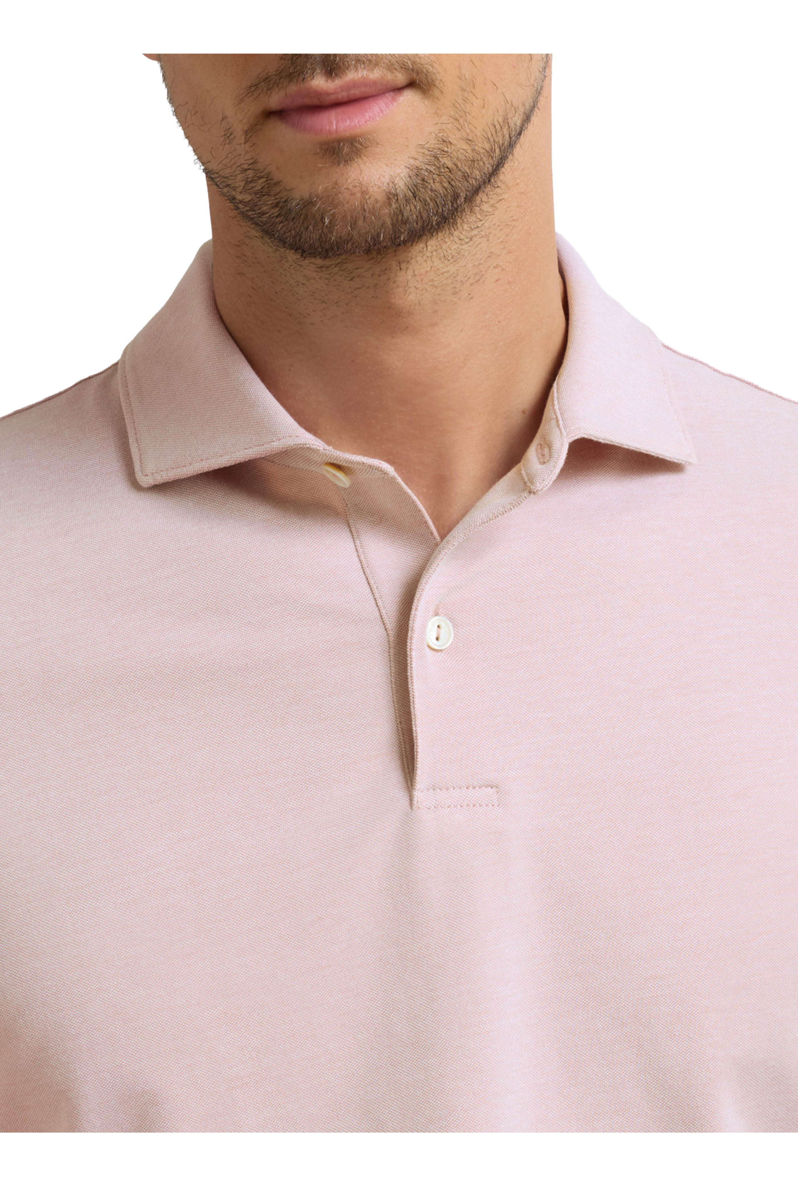 Peter Millar - Faded Scarlet Cotton Piqué Polo - view 5