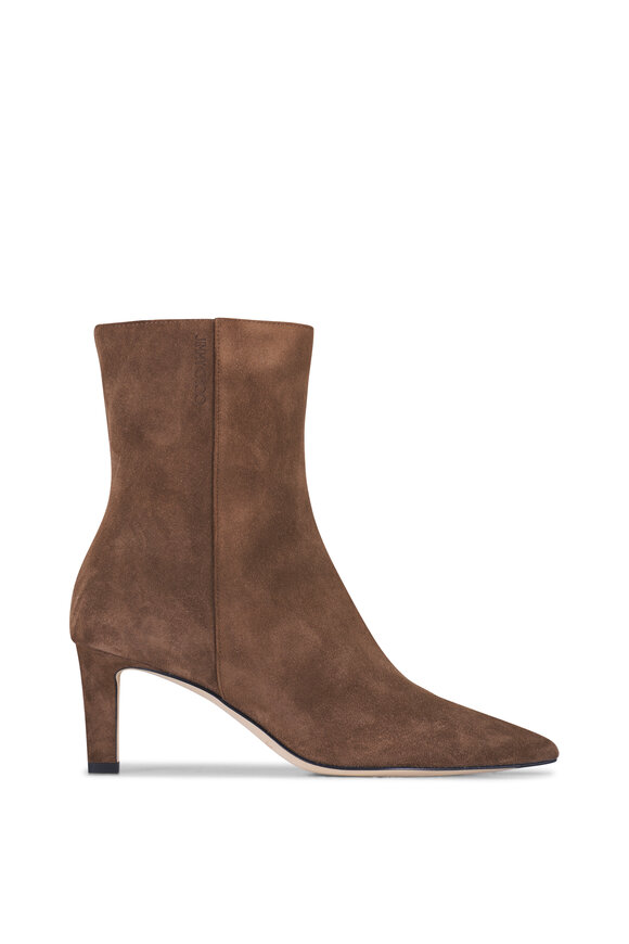 Jimmy Choo - Alizze Oak Suede Short Boot, 65mm