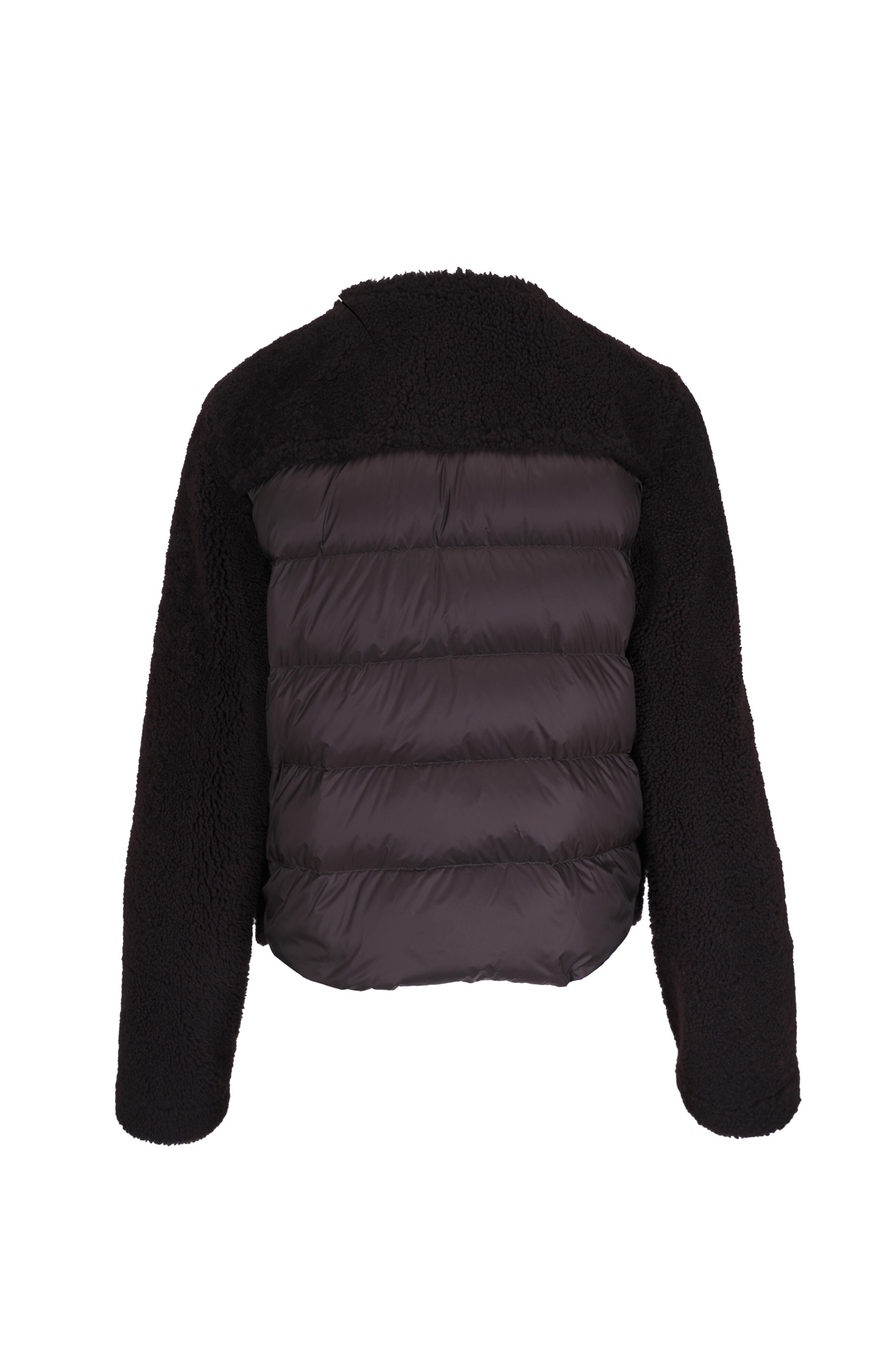 Moncler - Epernon Brown Shearling Mixed Media Jacket