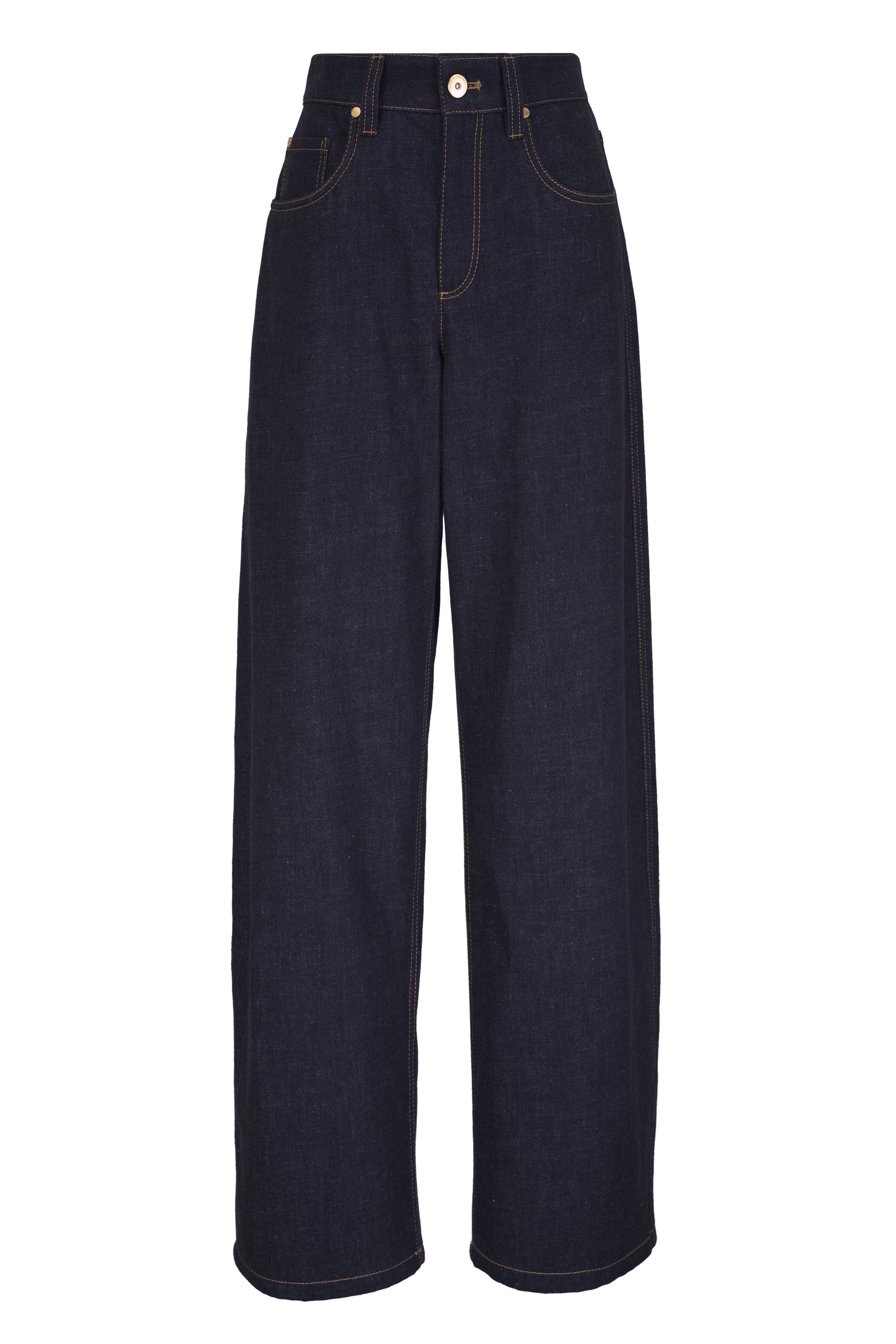 Brunello Cucinelli - Dark Denim Loose Barrel Jean