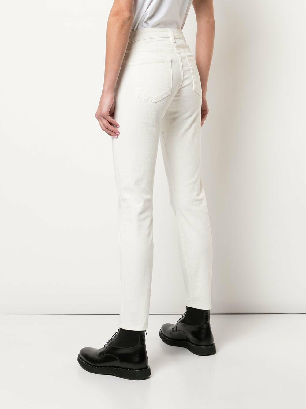 R13 - Rinsed White Mid-Rise Boy Skinny Jean