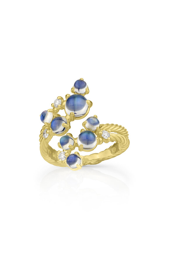 Paul Morelli 18k Yellow Gold Bubble Bypass Ring - view 1