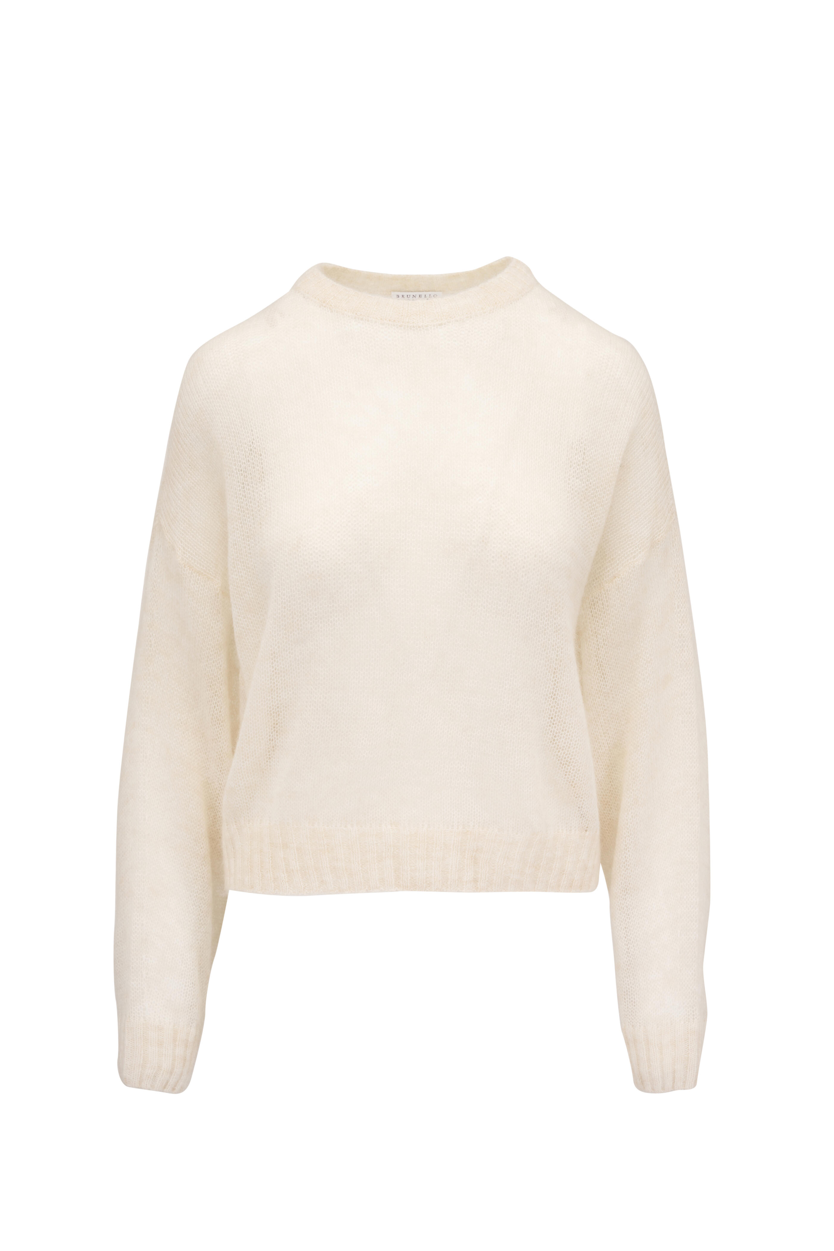 Brunello Cucinelli - Ivory Basic Crewneck Sweater