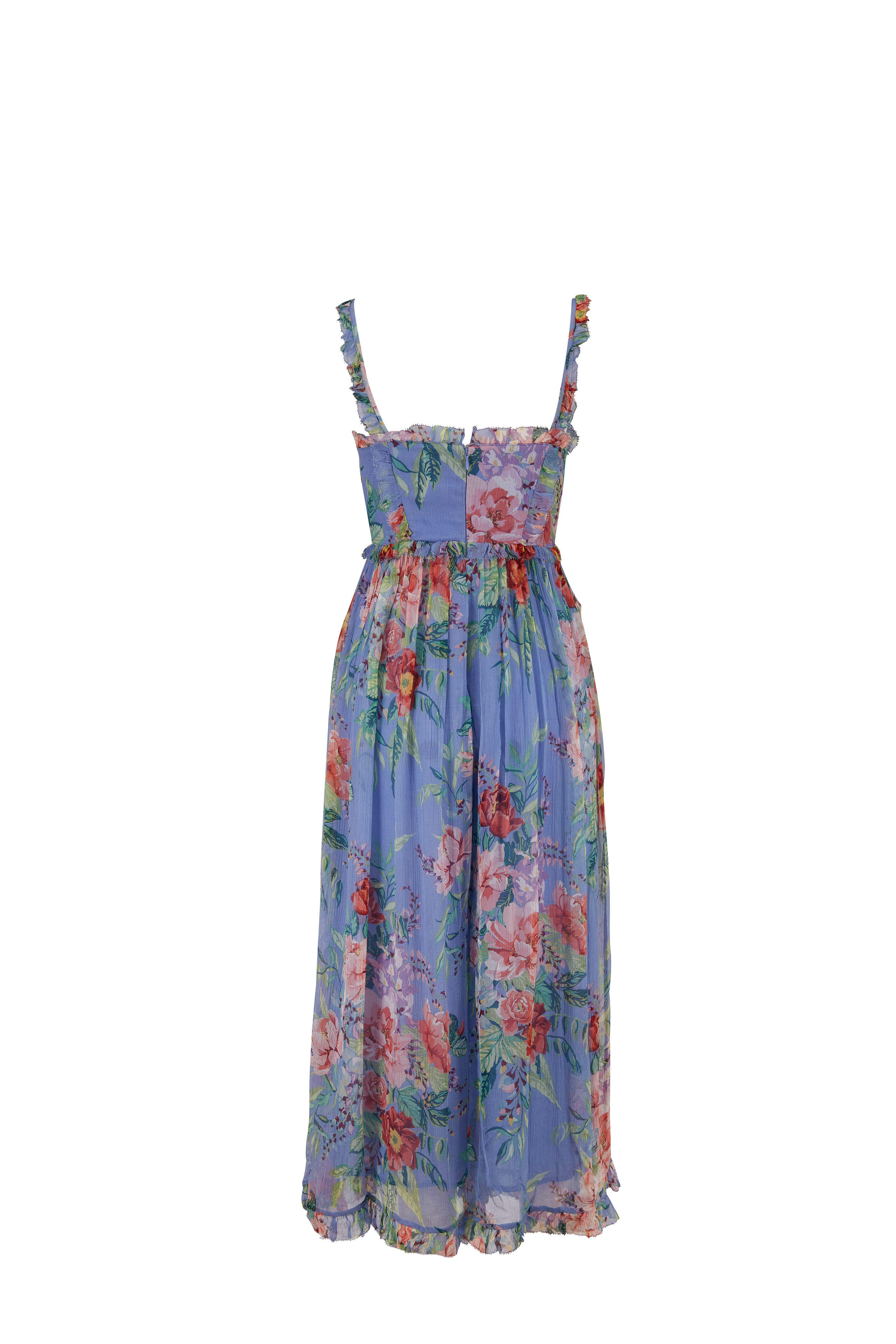 Zimmermann - Bellitude Cornflower Blue Corset Flowy Jumpsuit