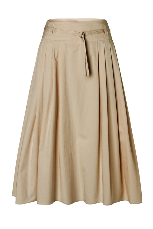 Bogner - Fryda Light Almond Superfine Cotton Stretch Skirt