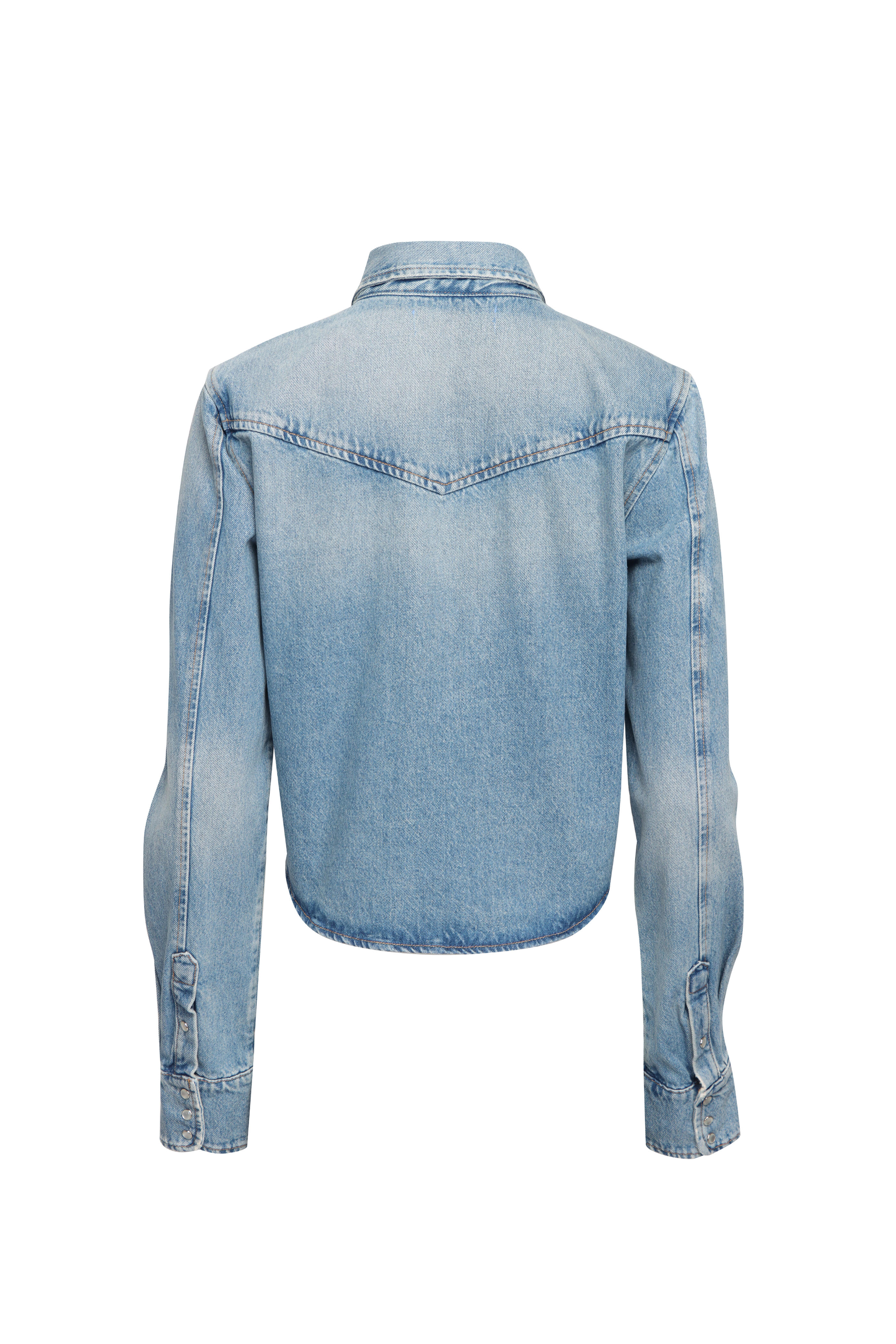 SPRWMN - Paradis Blue Crop Western Shirt