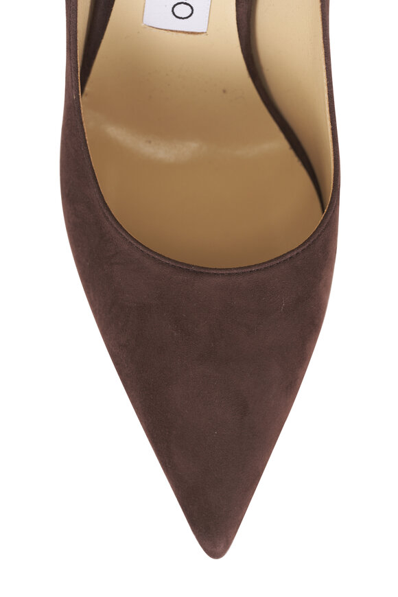 Jimmy Choo Love Chocolate Suede Pump, 85mm - view 5