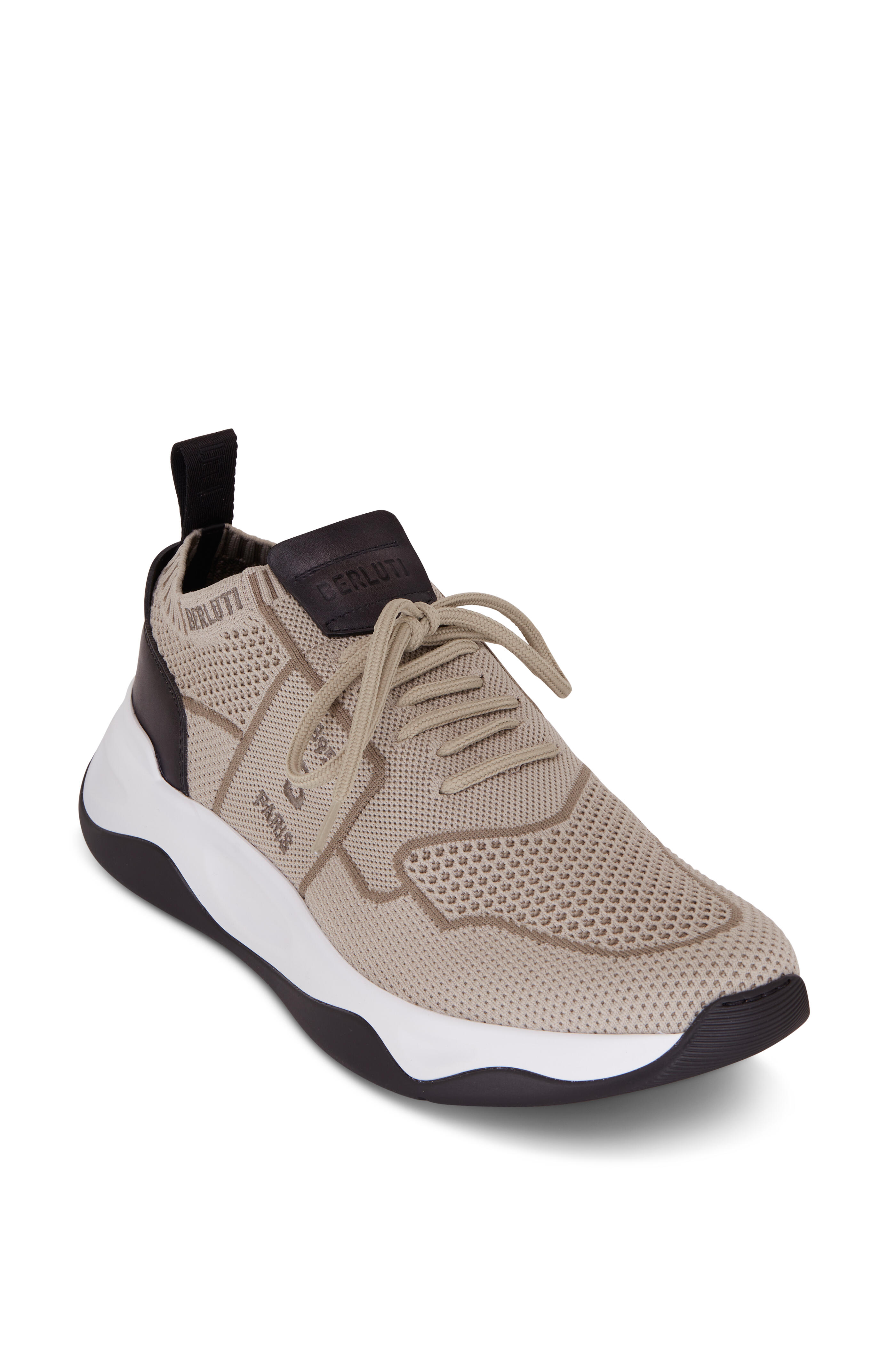 Berluti Men's Shadow Sand Knit Sneaker | 9 M by Mitchell Stores