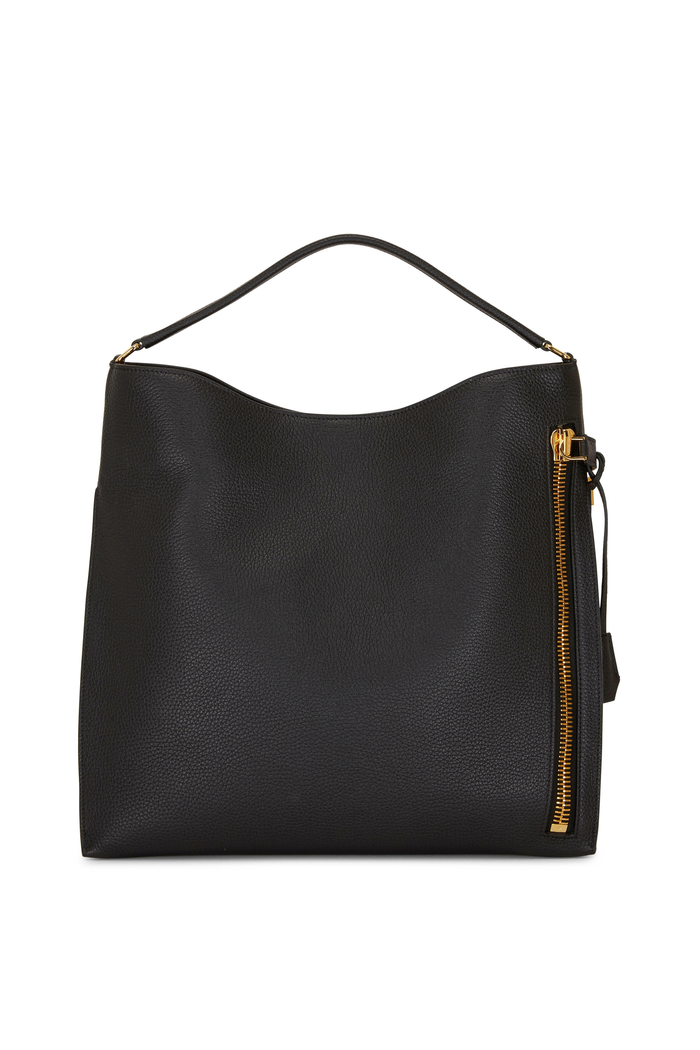 バッグ Atlast&co/Butcher products Bag Togs Tom Ford - Alix Black Leather Large Hobo Bag | Mitchell Stores