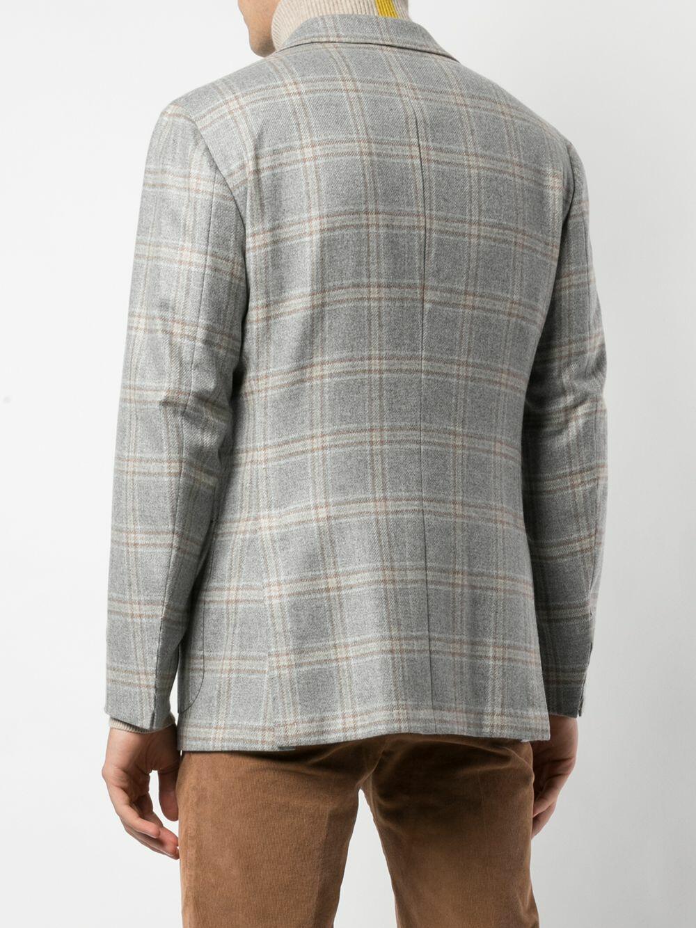 Kiton - Light Gray Plaid Cashmere Sportcoat | Mitchell Stores