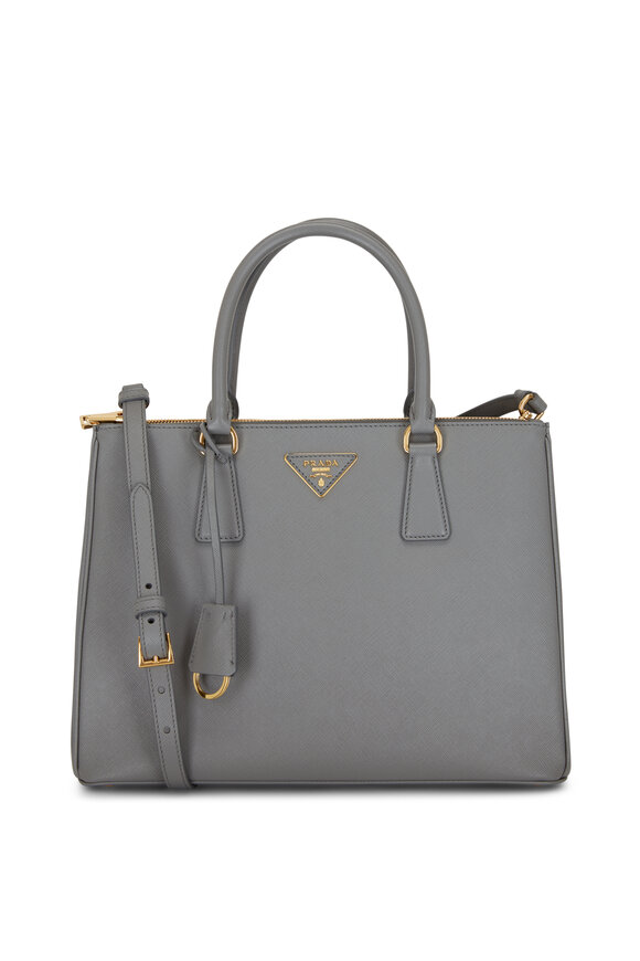 Prada - Gray Saffiano Leather Tote