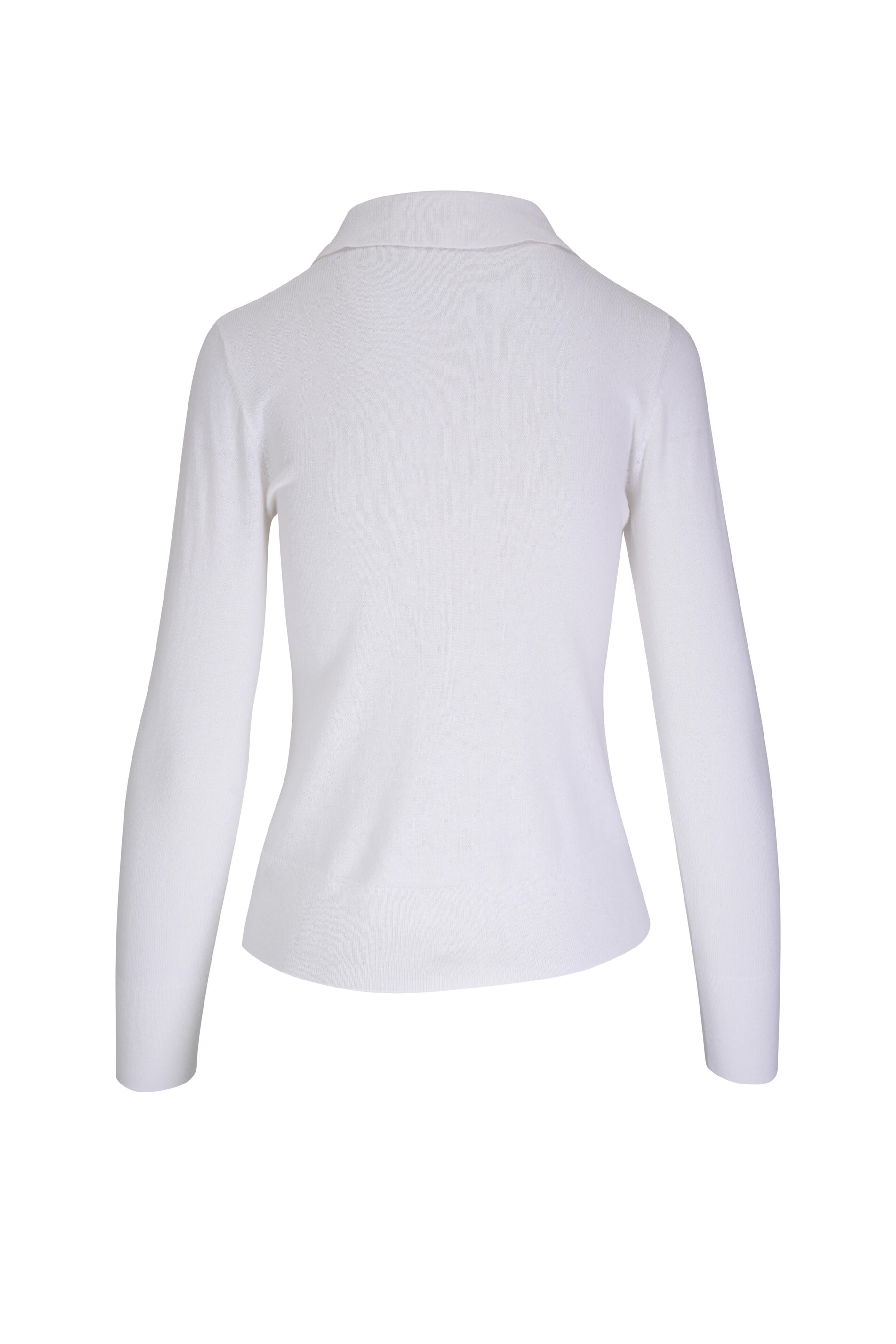L'Agence - Sterling White Collared Sweater