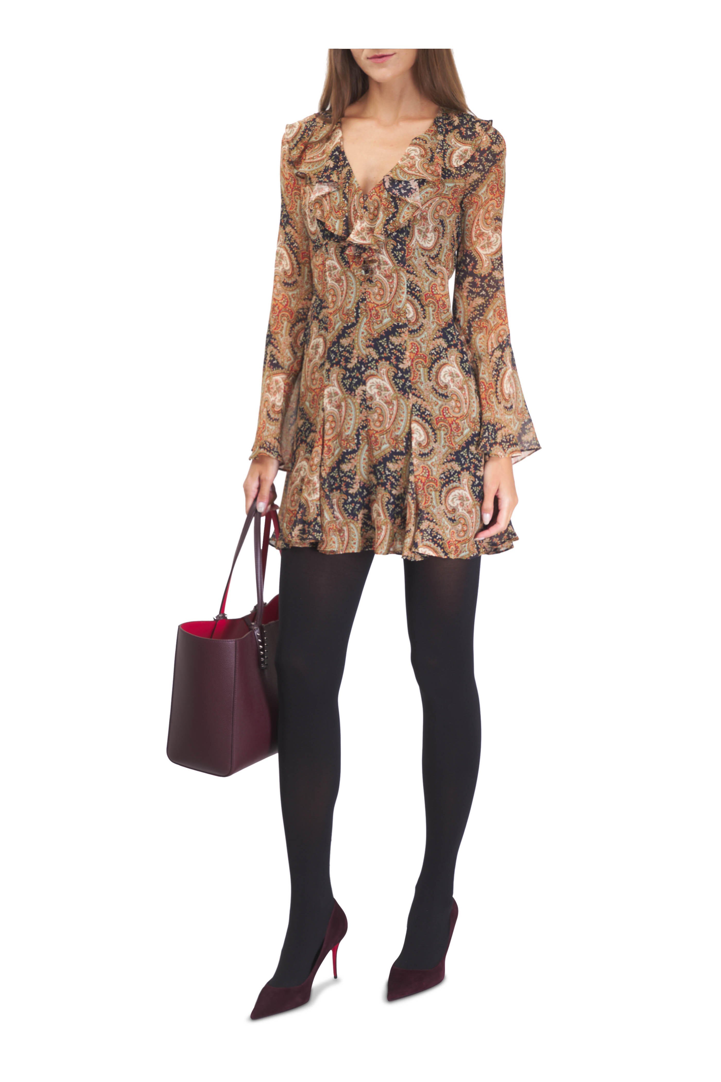 Christian Louboutin - Small Cabata Burgundy Leather Tote