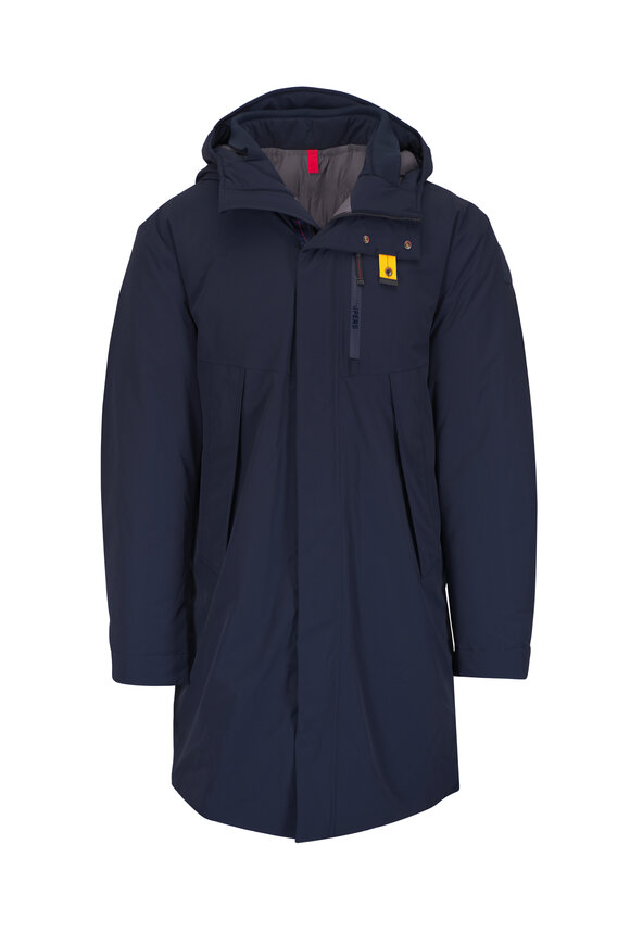 Moncler - Navy Down Shirt Jacket | Mitchell Stores