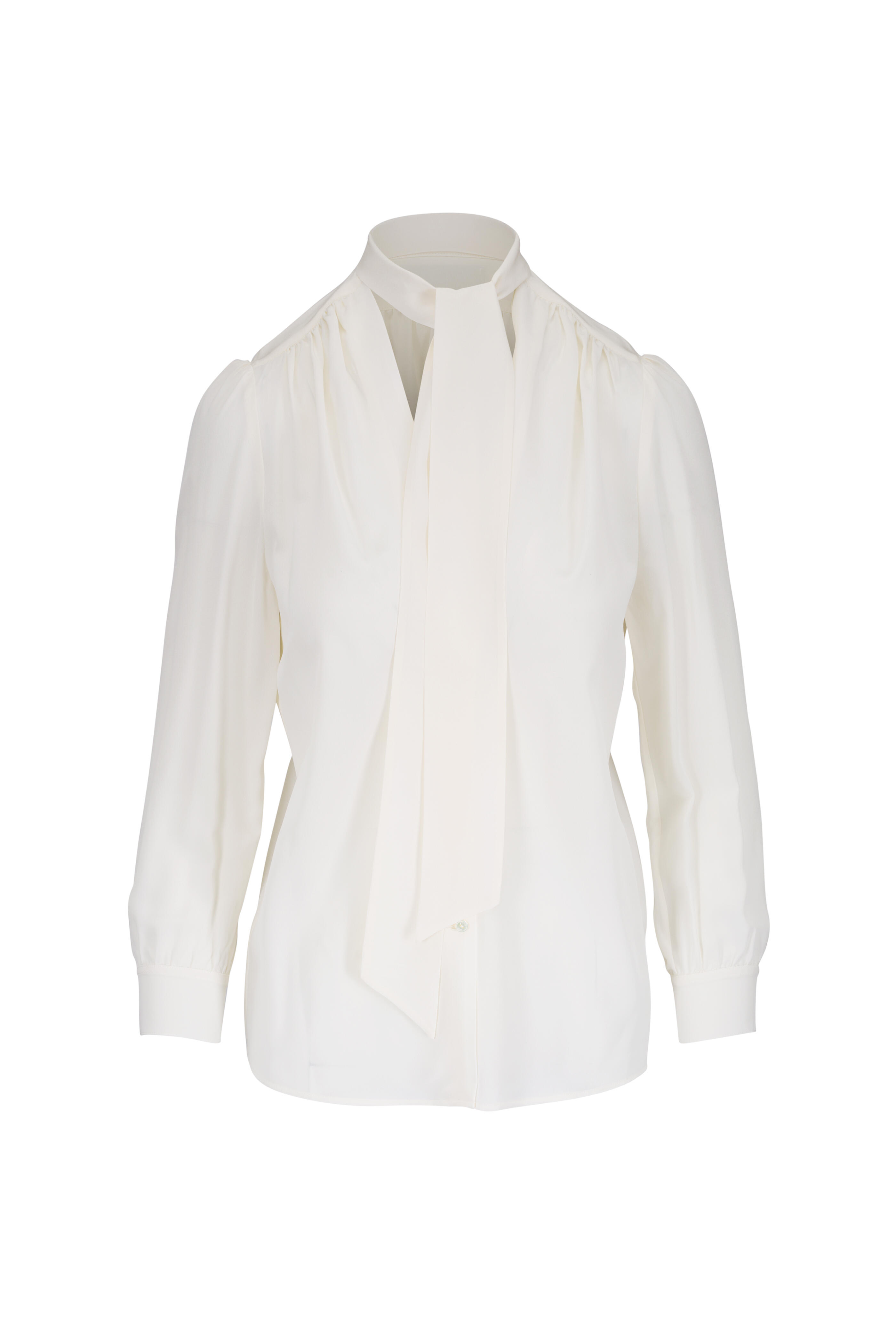 Nili Lotan - Colt Light Ivory Silk Blouse