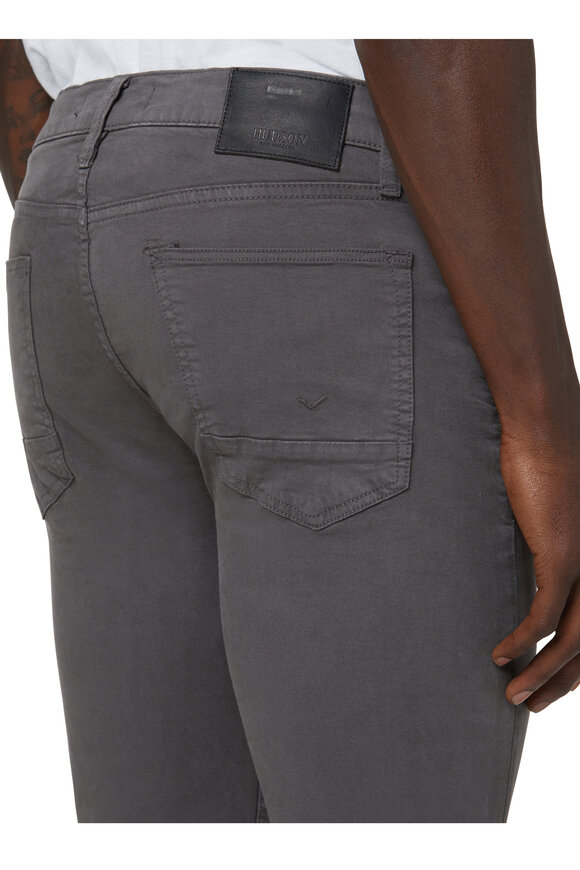 Hudson - Blake Dark Gray Five Pocket Slim Straight Jean