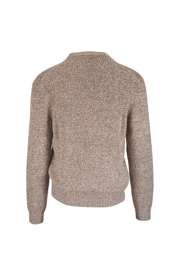 Loro Piana Cocoa Iris Cotton Crewneck Sweater - view 2