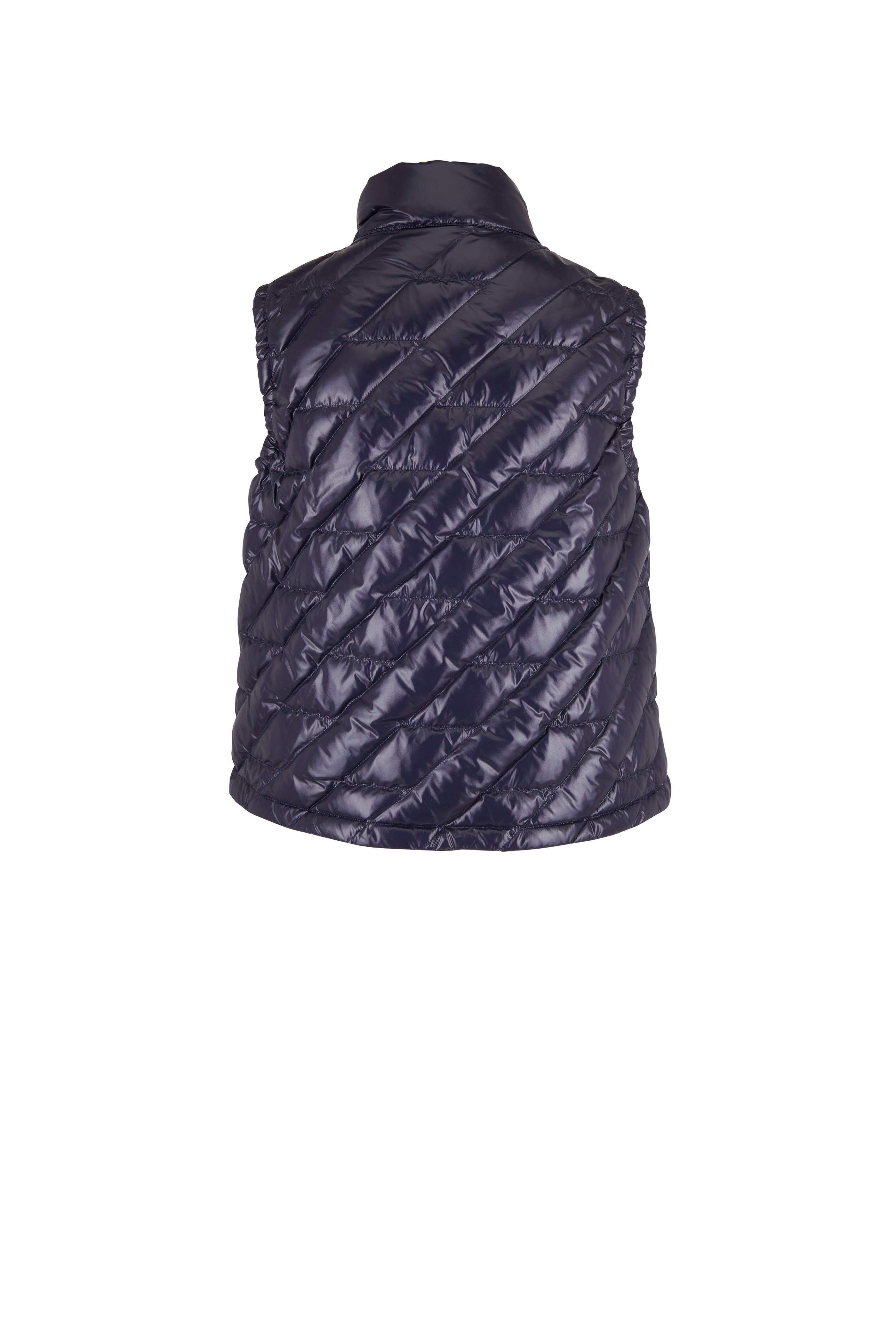 Moncler - Lecroisic Navy Diagonal Quilted Down Vest