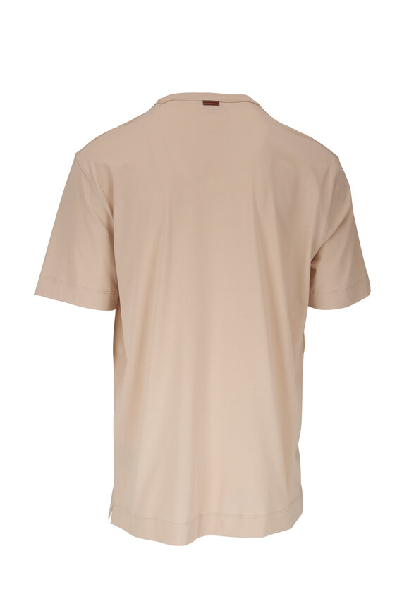 Zegna - Light Beige Cotton T-Shirt