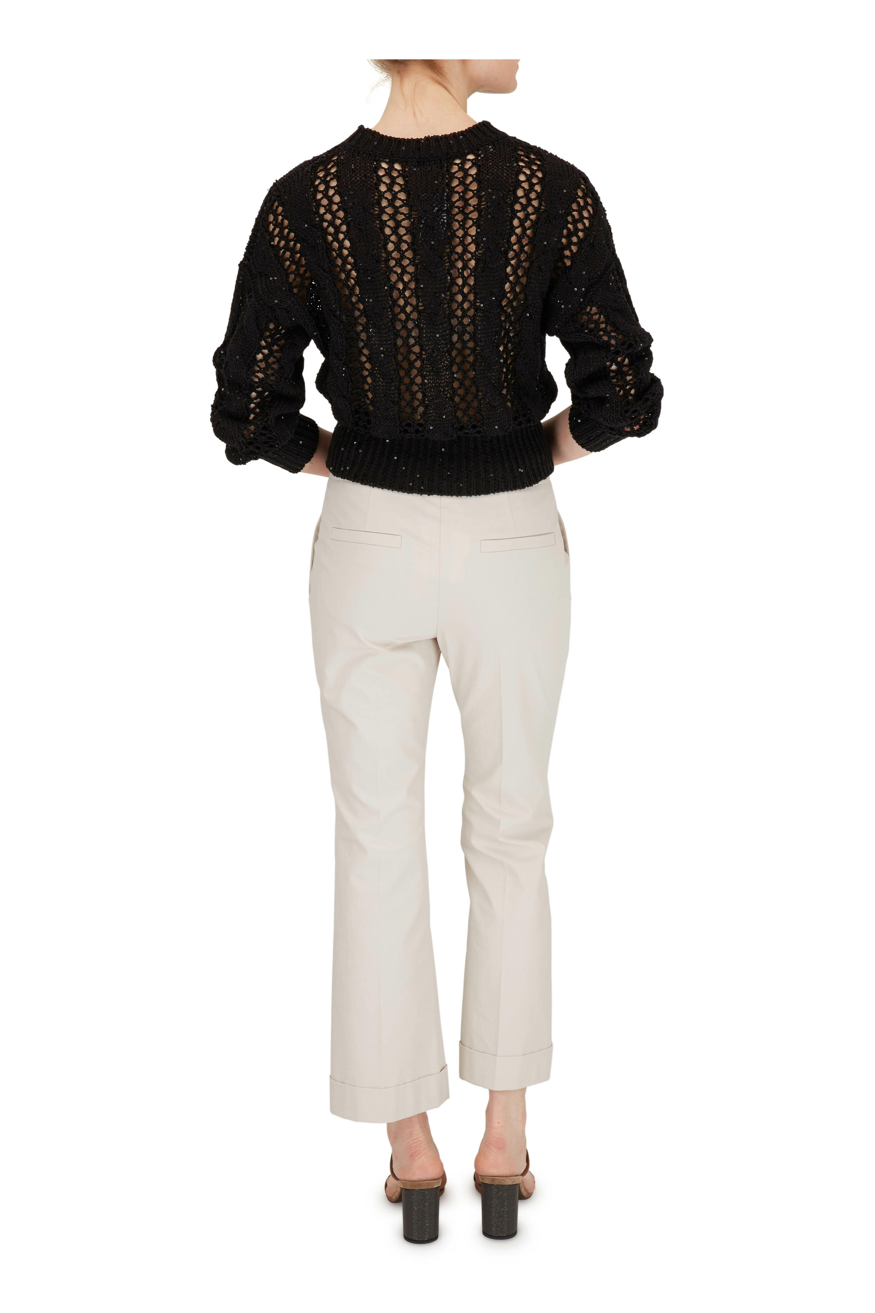 【送料&関税込】Brunello Cucinelli Cropped Stretched Trouser Brunello Cucinelli stretch-cotton Capri Trousers | Neutrals