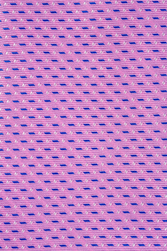 Eton Pink Pin Dot Woven Silk Necktie - view 2