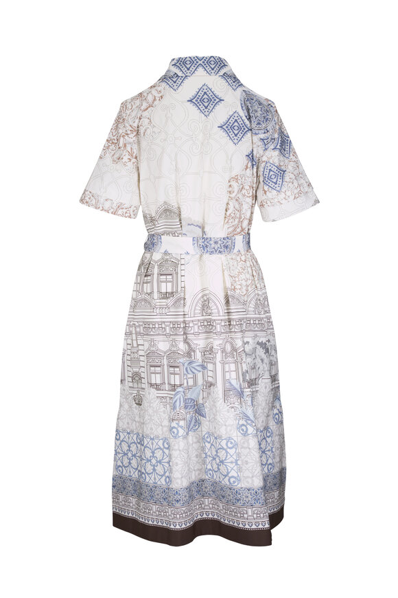 Rani Arabella Ivory Cotton Short Sleeve Midi Dress - view 3