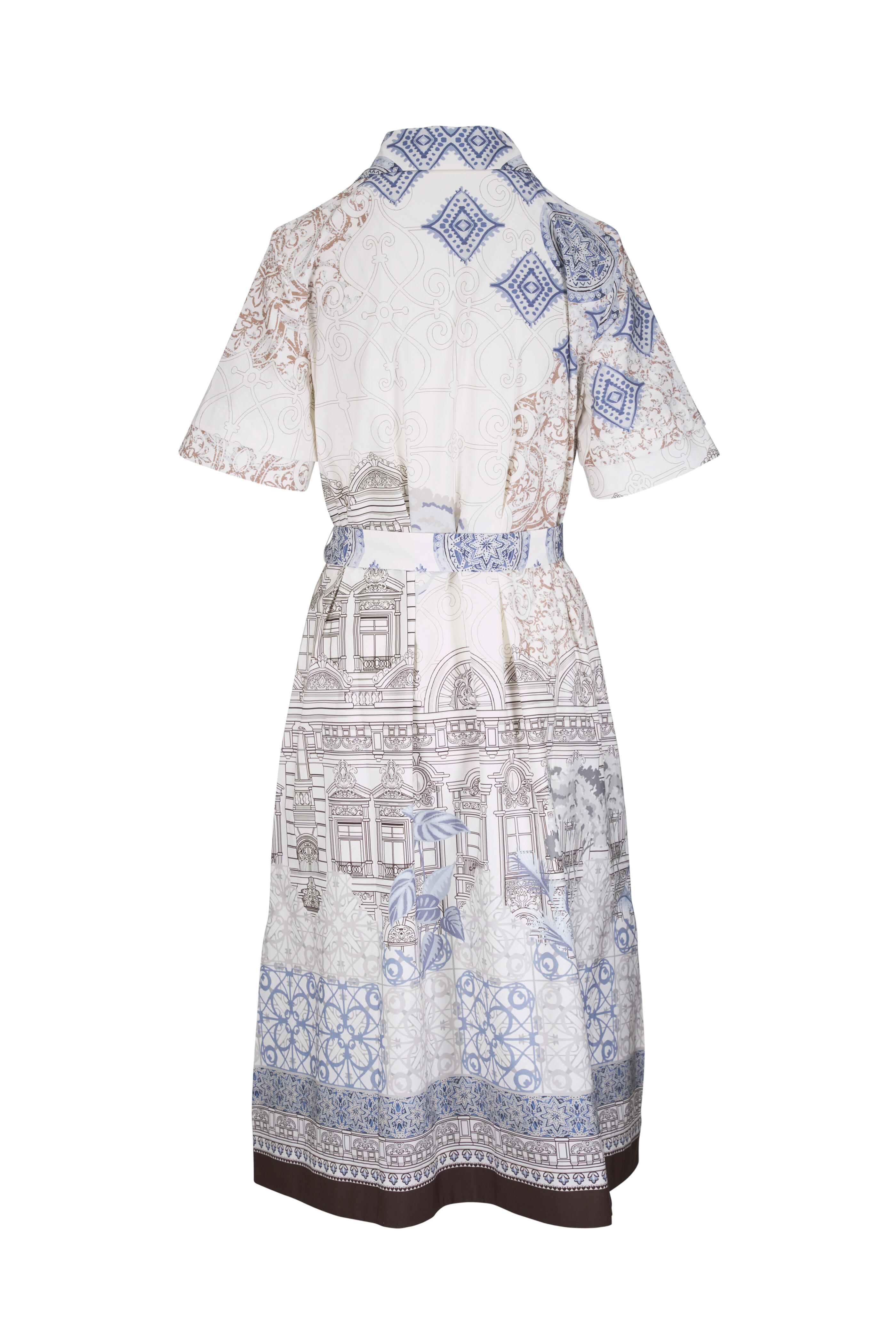 Rani Arabella - Ivory Cotton Short Sleeve Midi Dress - view 4