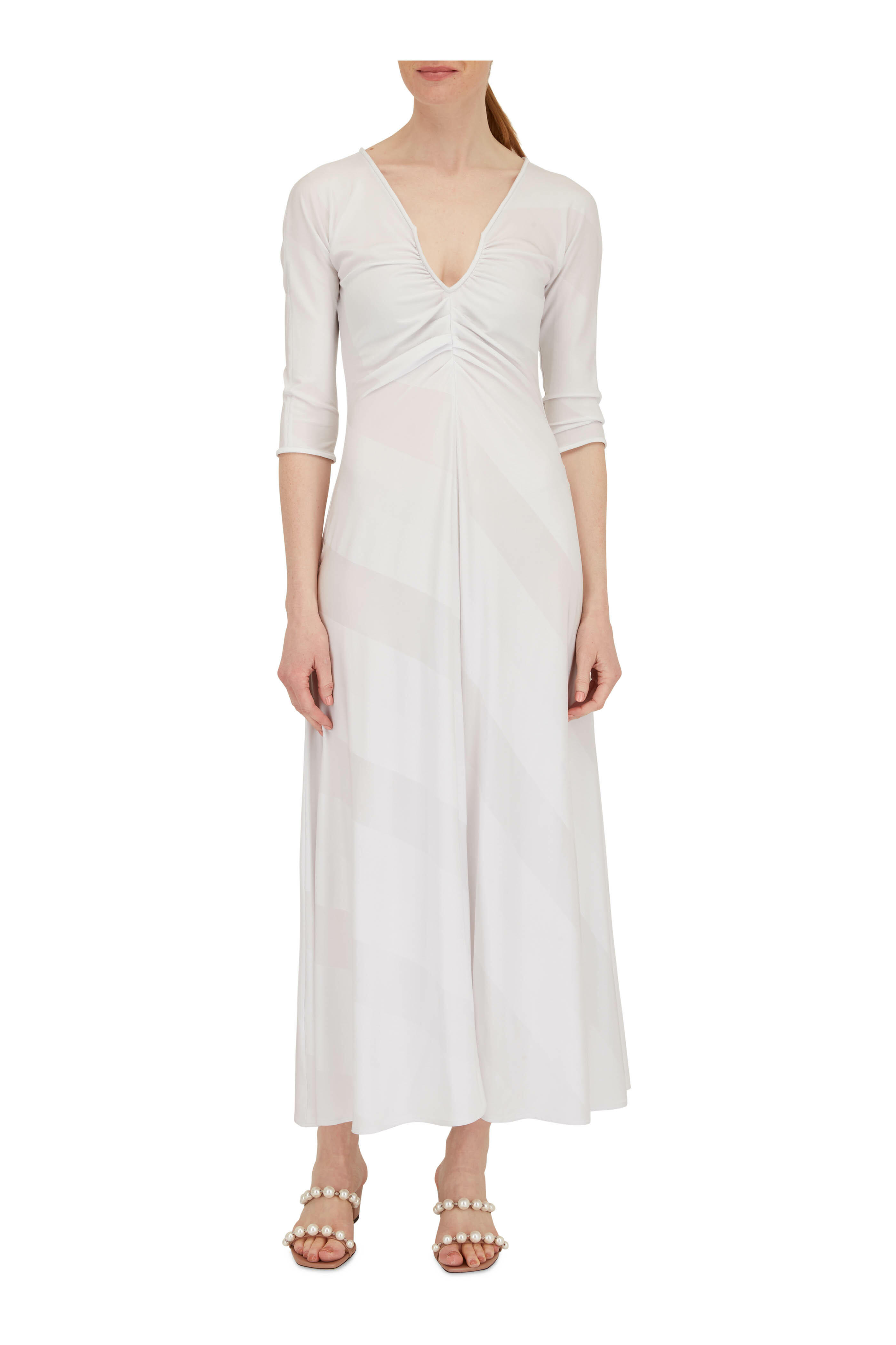 Giorgio Armani - Ice Jacquard Stripe Jersey Dress