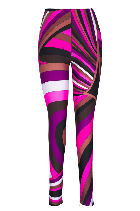 Pucci - Iride Print Fuchsia & Mahogany Multicolor Leggings