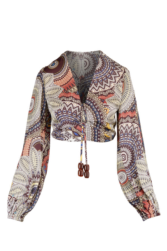 Alexis Colmar Medallion Print Cropped Blouse - view 1