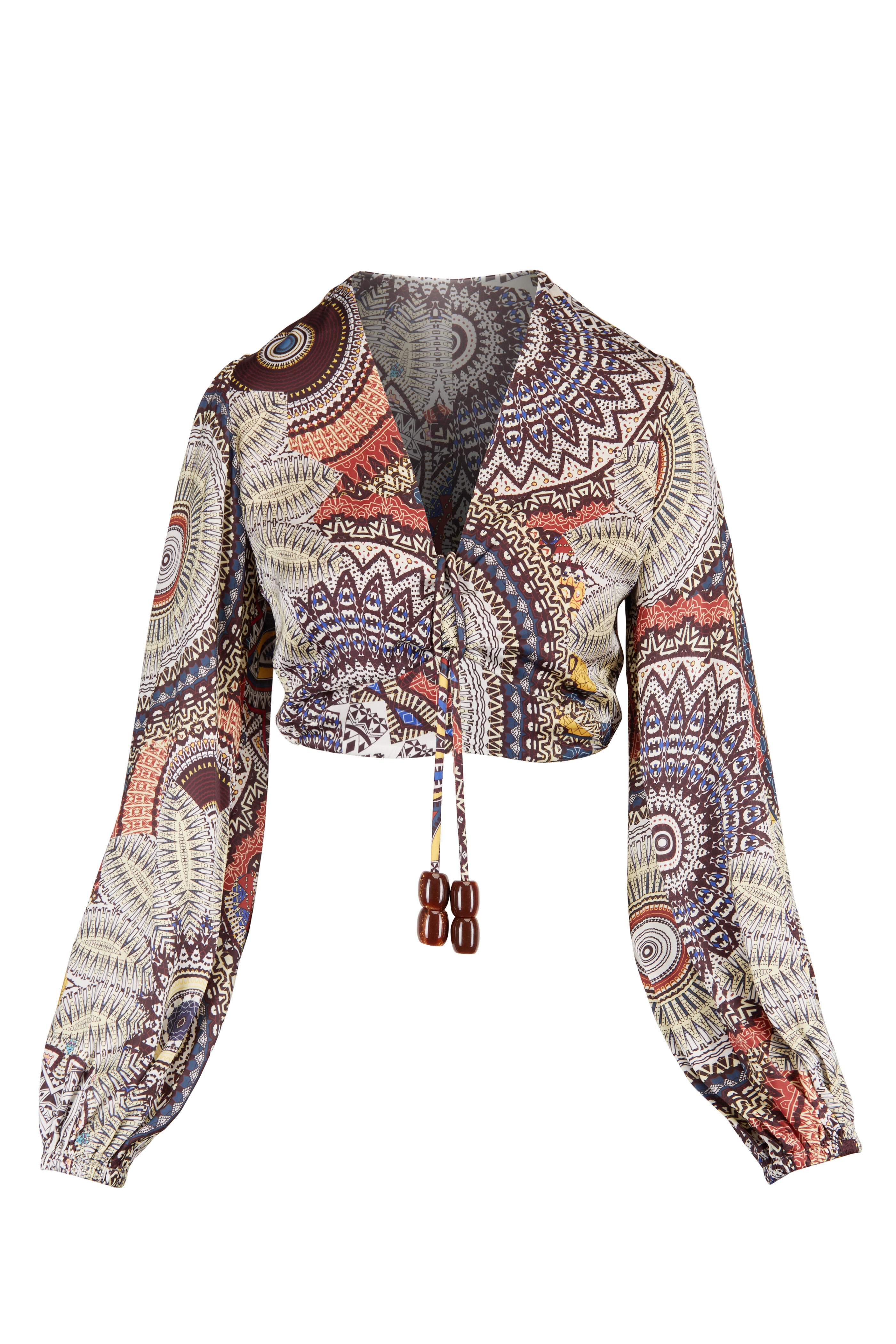 Alexis - Colmar Medallion Print Cropped Blouse - view 1
