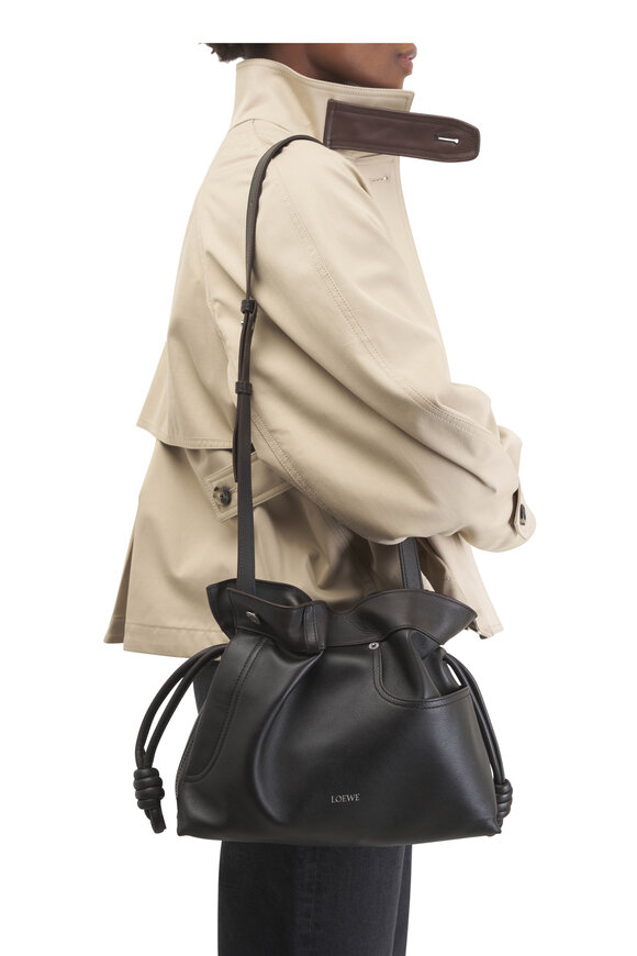 Loewe Medium Panta Flamenco Vintage Brown Leather Clutch - view 3