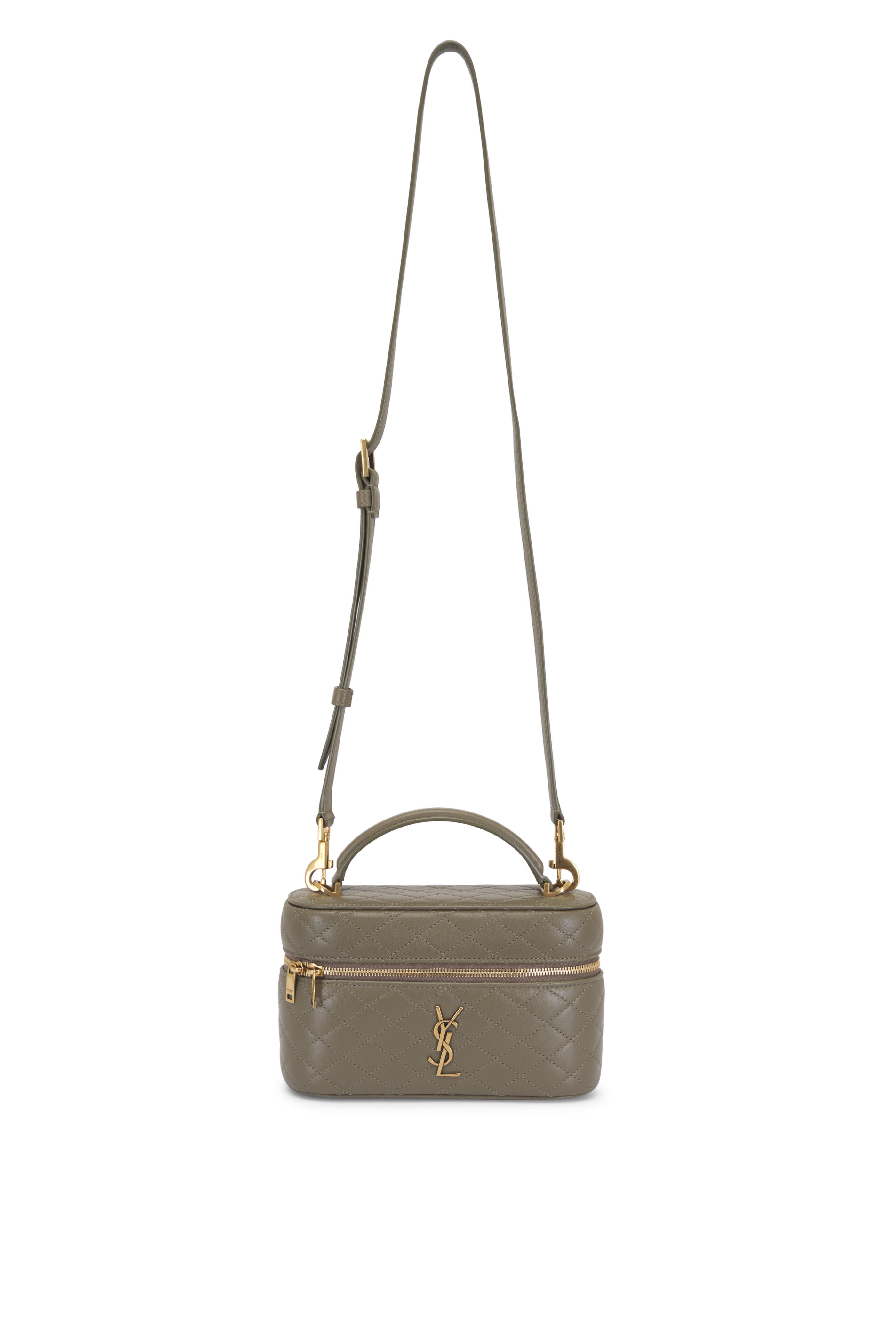 Saint Laurent - Gaby Strong Moss Quilted Vanity Bag