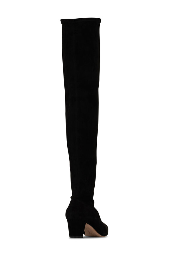 Manolo Blahnik - Lupasca Black Suede Over-The-Knee Boot, 50mm