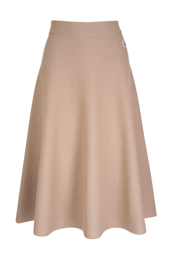 Moncler - Dusty Rose Beige Knit Skirt 