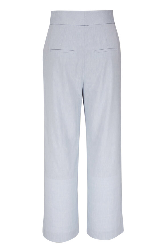 Veronica Beard - Jeanne Light Blue Stretch Linen Pant