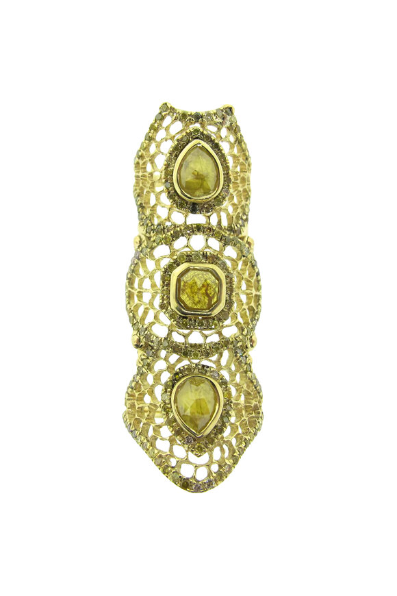 Loree Rodkin 18k Yellow Gold Baby Spiderweb Ring - view 1