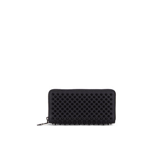 Christian Louboutin, Panettone black monotone leather spike wallet