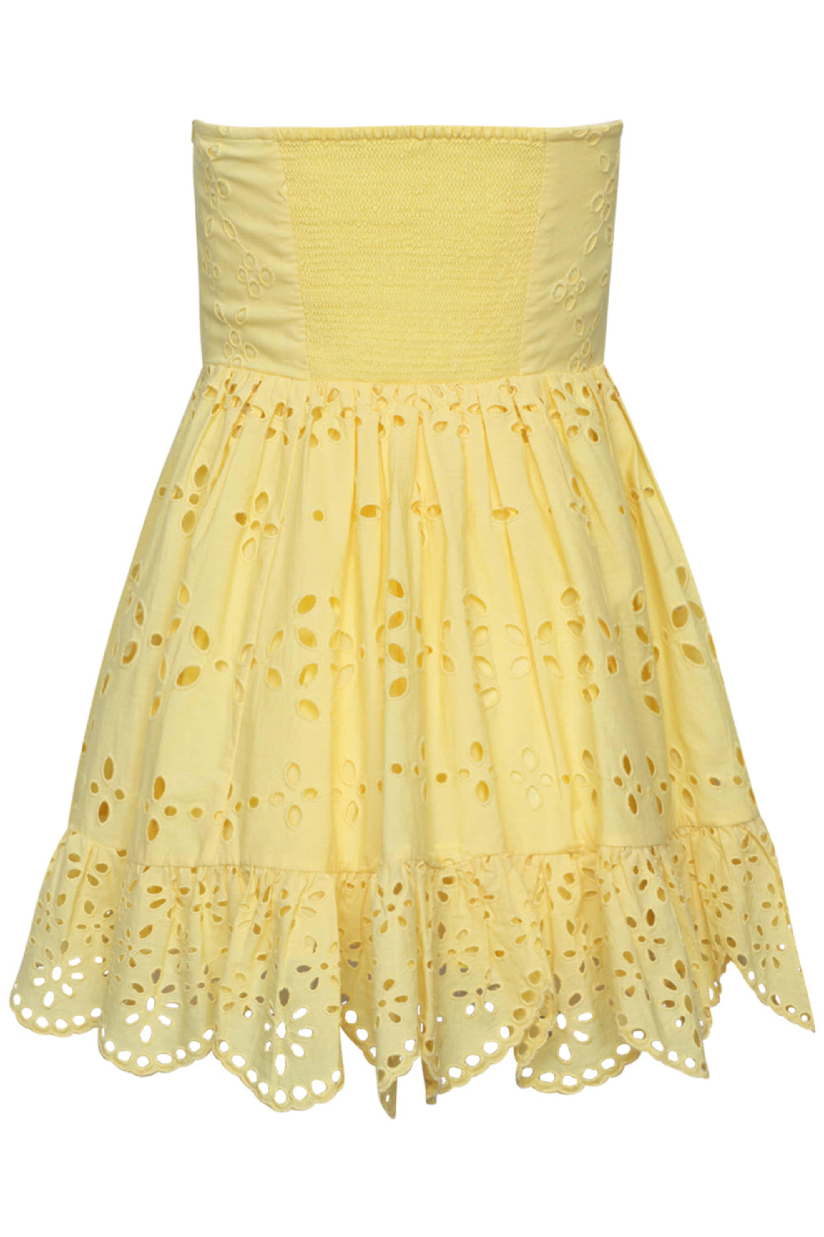 Hemant & Nandita - Yellow Strapless Adya Mini Dress