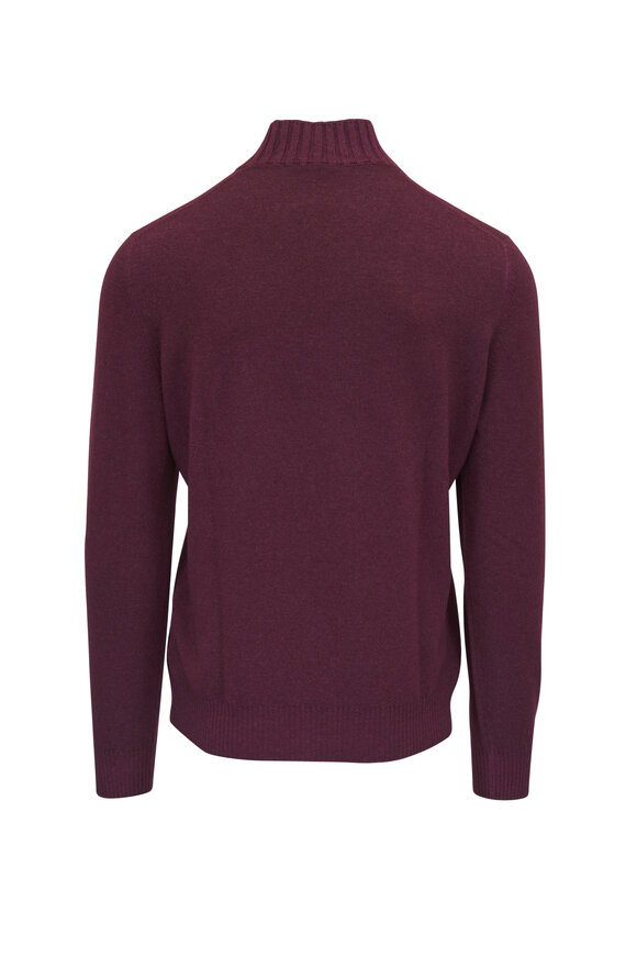 Gran Sasso - Burgundy Quarter Zip Pullover