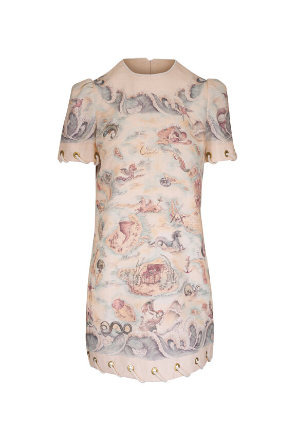 Zimmermann Rebellion Rope Treasure Map Linen Dress
